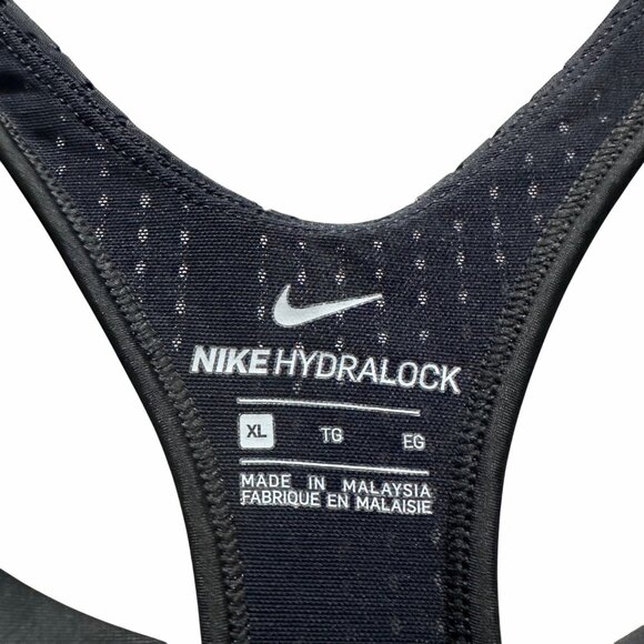 ⭐Nike Women's Swimsuit Sz XL HydraLock Sculpt Mesh Racerback 1-Piece Black NEW - Picture 5 of 8